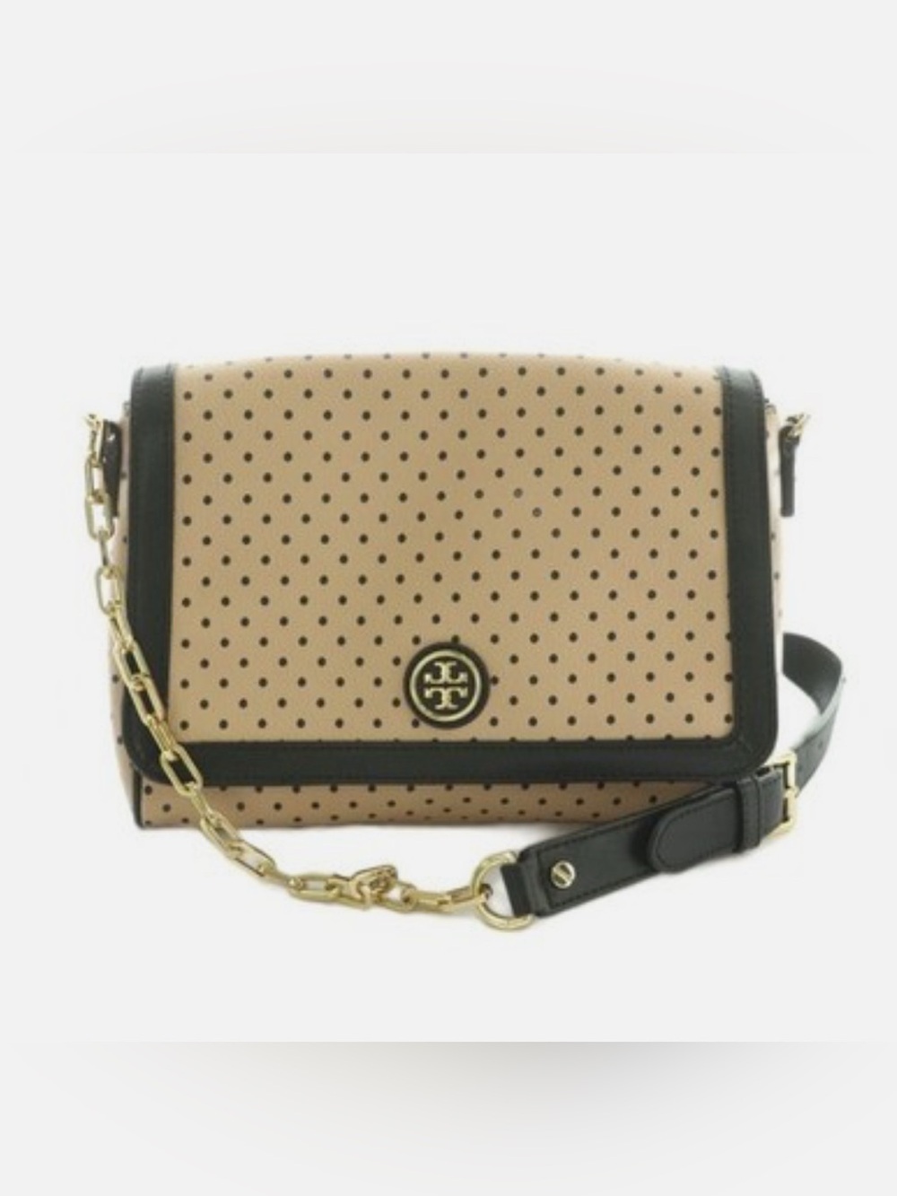 TORY BURCH Dot Pattern Flap Shoulder Bag